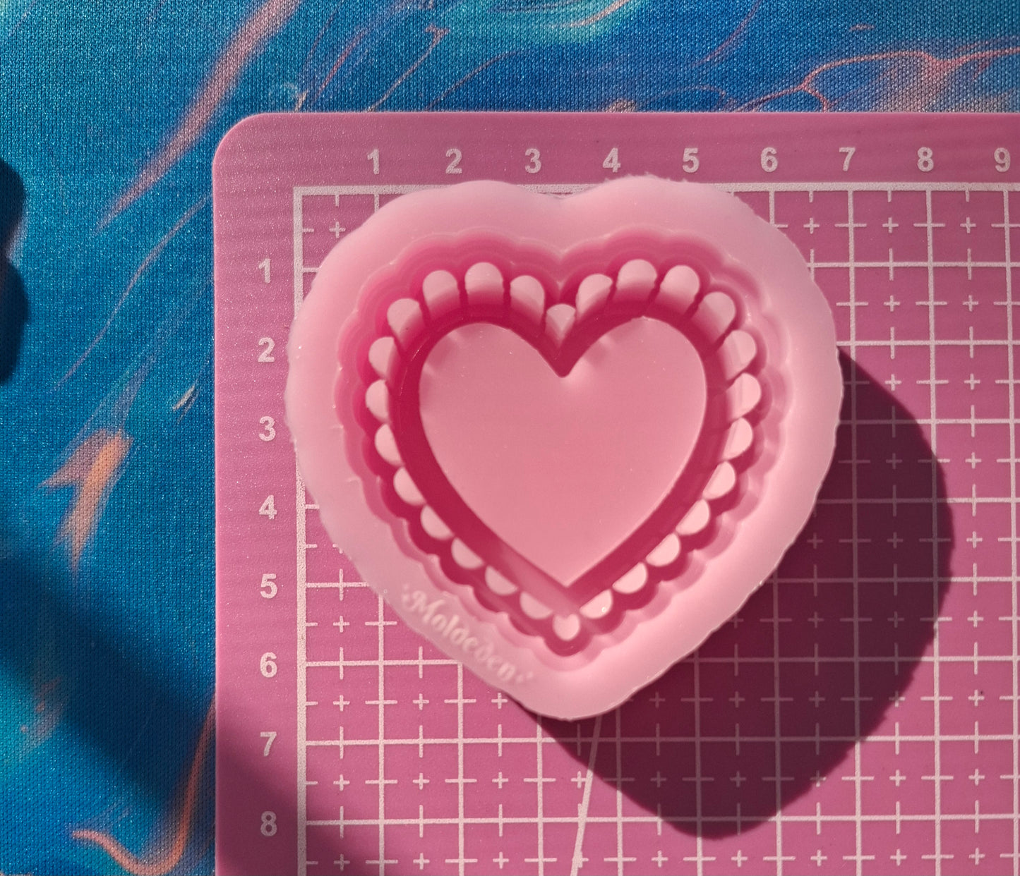 Small size Lace Heart keychain/shaker/grip mold