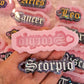 Zodiac keychain mold 1/4 inches thick