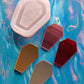 Cute Coffin Mirror Mold - 4 Different Colors of Mirror Available