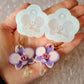 Earring Mold | Orchid Flowers / With loop at the bottom - 2 Different Size To Choose From - Silicone Mold - Clear mold for UV resin available - Made to order