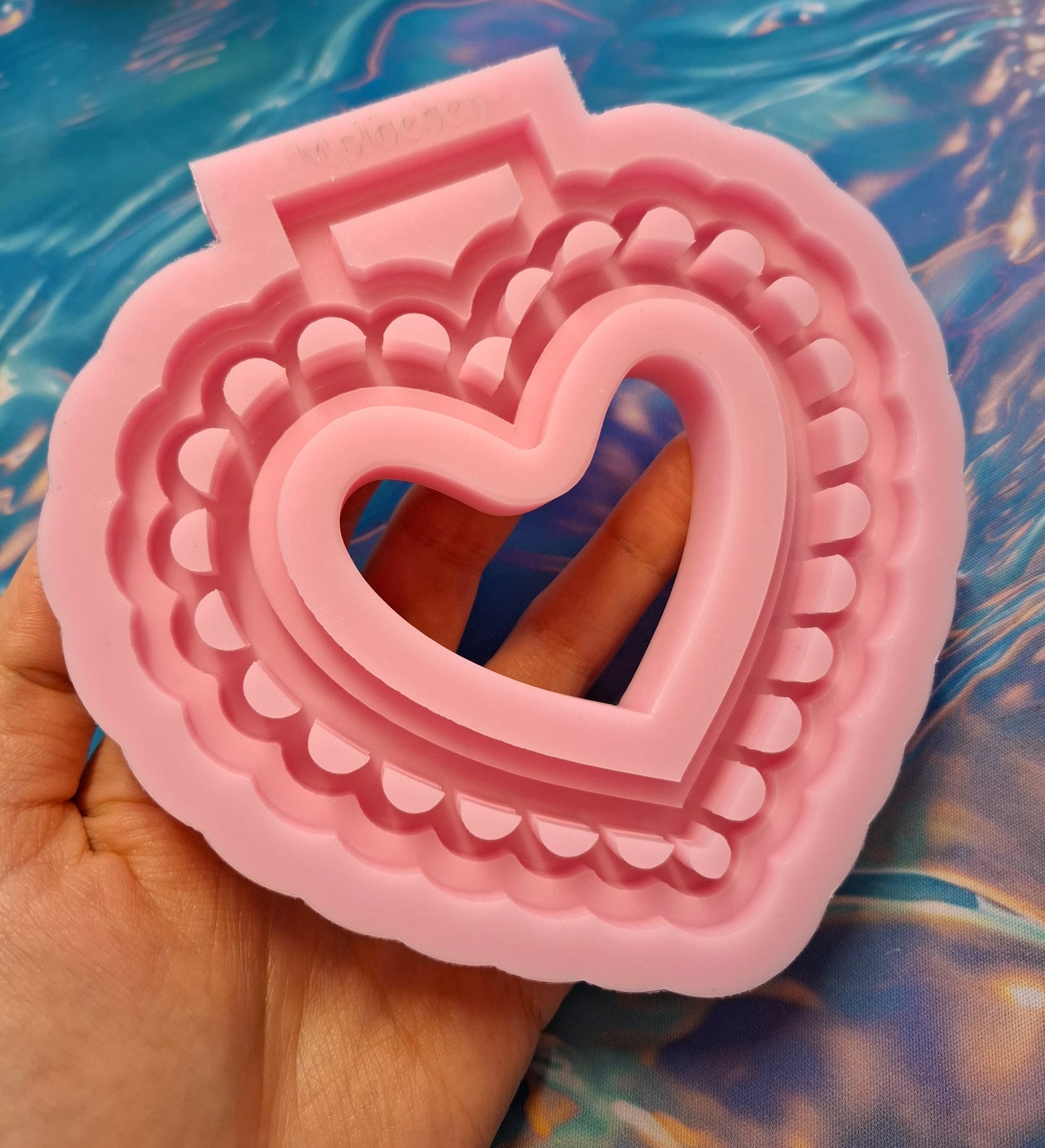 Lace heart Car Handle \Tsurikawa mold